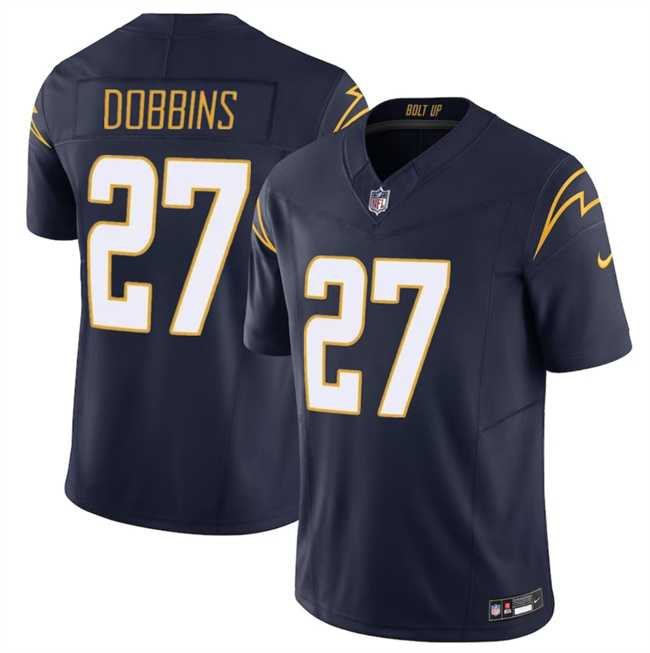 Men & Women & Youth Los Angeles Chargers #27 J.K. Dobbins Navy 2024 F.U.S.E Vapor Limited Stitched Jersey->los angeles chargers->NFL Jersey